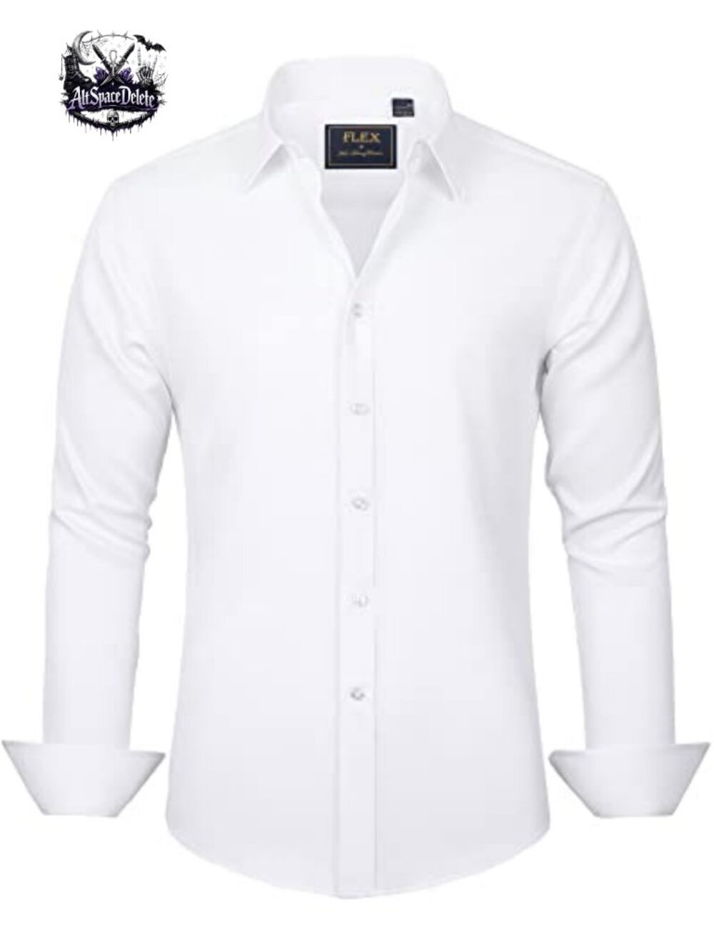 Men's Stretch Wrinkle-Free Long Sleeve Dress Shirt Button Down